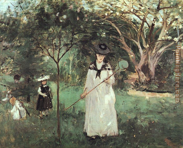 The Butterfly Chase painting - Berthe Morisot The Butterfly Chase art painting